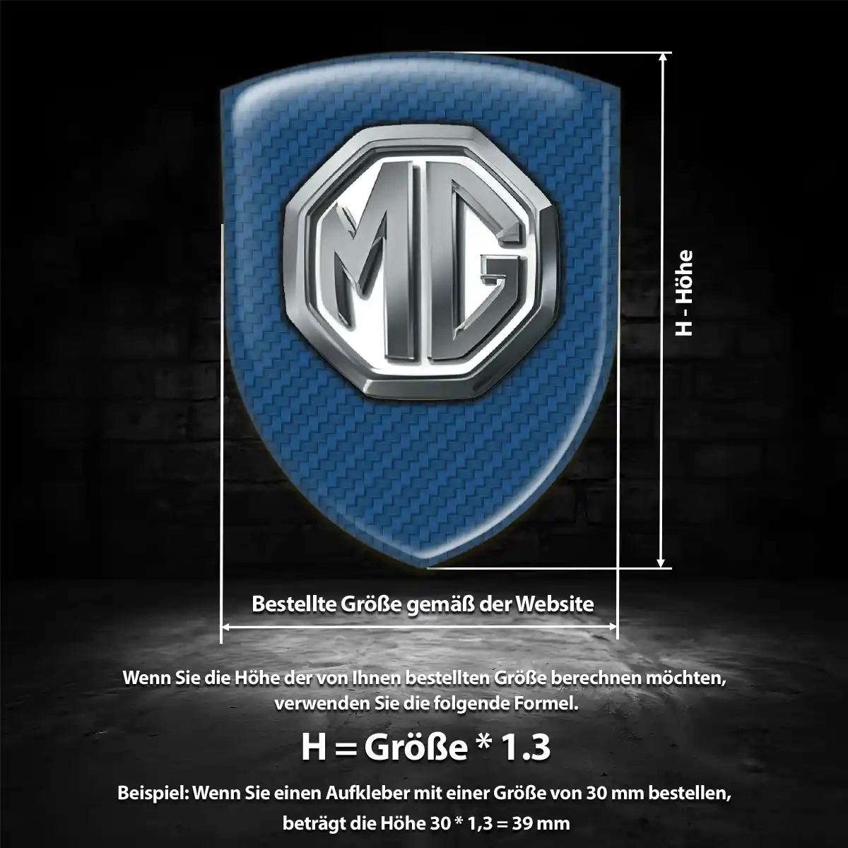 MG 3D Gel Aufkleber Embleme Premium-Edition