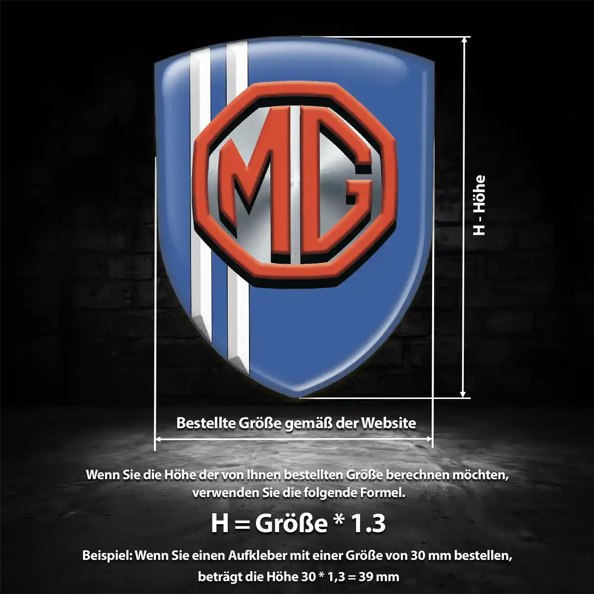 MG 3D Gel Aufkleber Embleme Premiumqualität