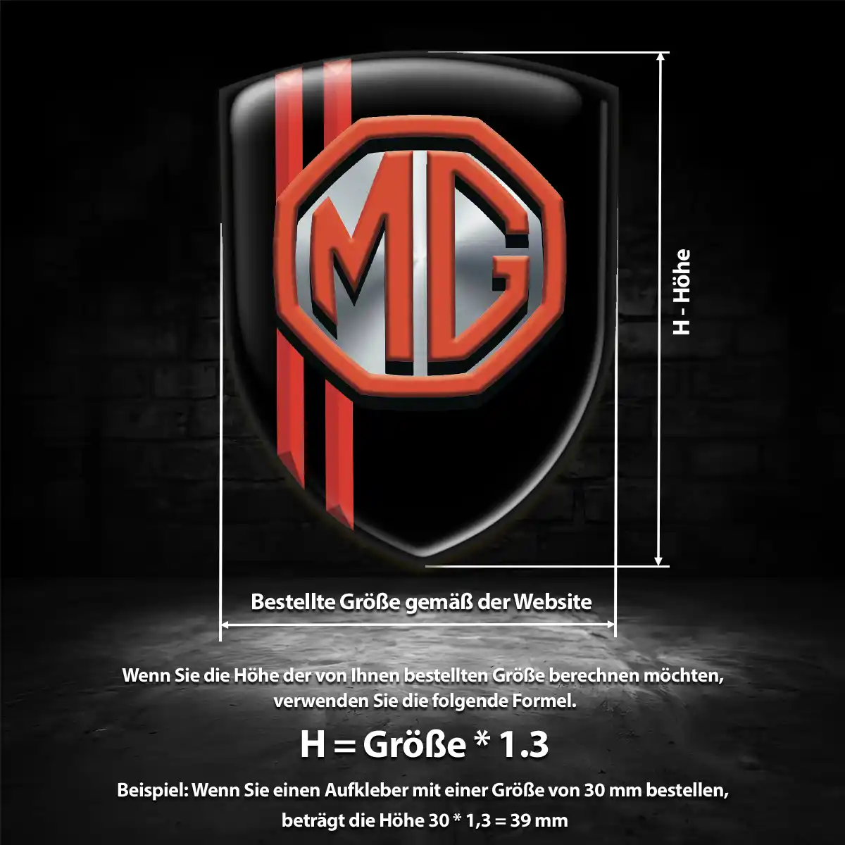 MG 3D Gel Aufkleber Erstklassige Qualität