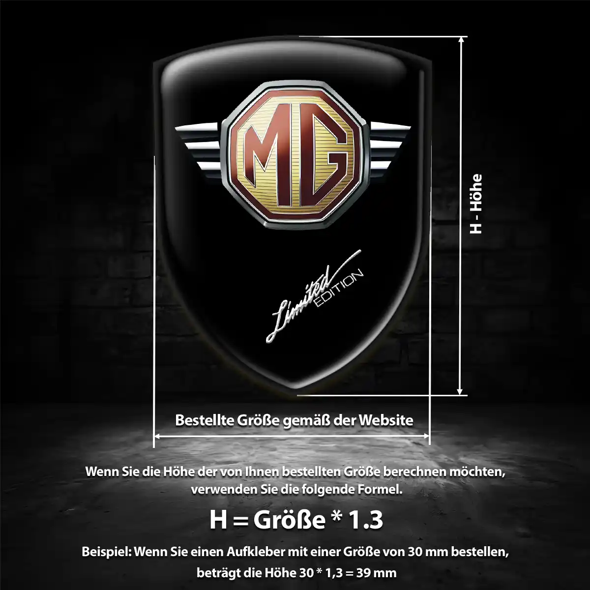 MG 3D Gel Aufkleber Exterieurdesign