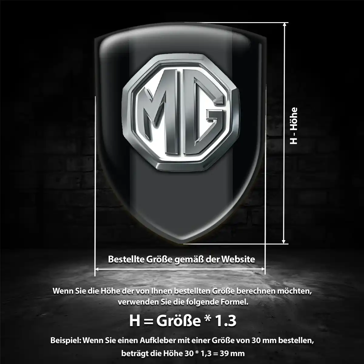 MG 3D Gel Aufkleber Silikon Auto Elegantes Design