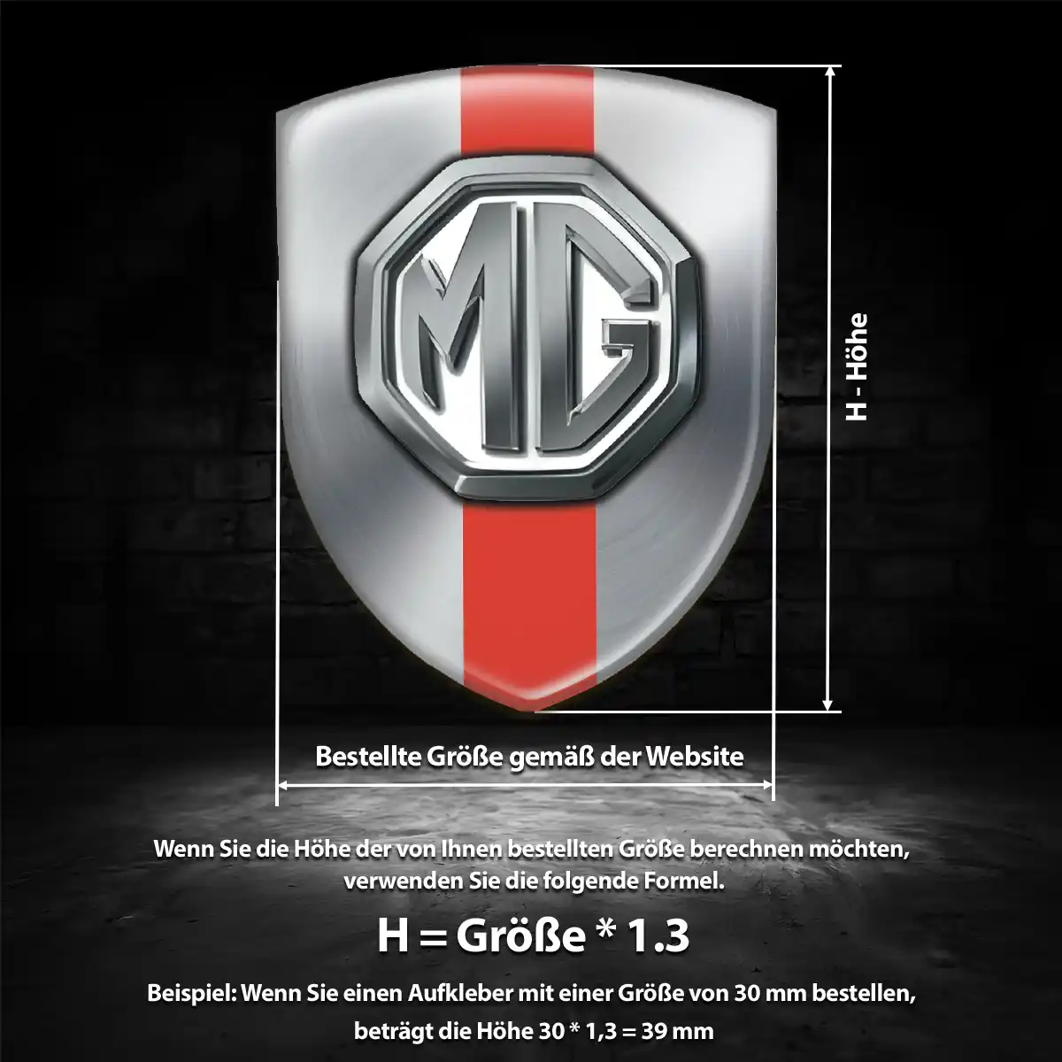 MG 3D Gel Aufkleber Silikon Auto Exterieurdesign
