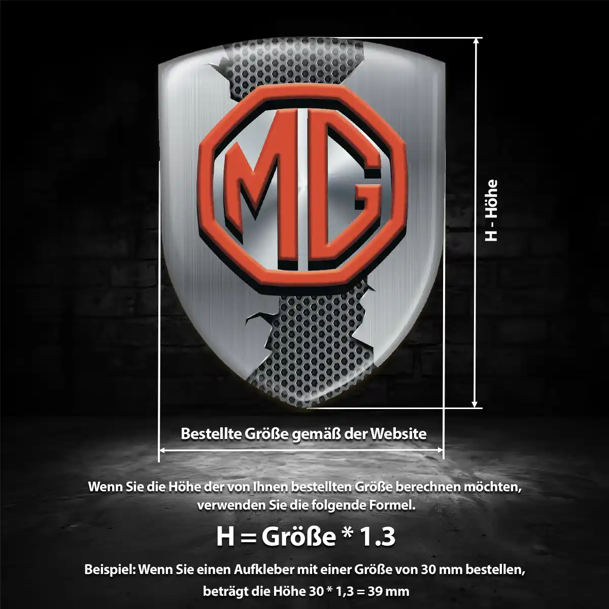 MG 3D Gel Aufkleber Silikon Auto Hohe Qualität