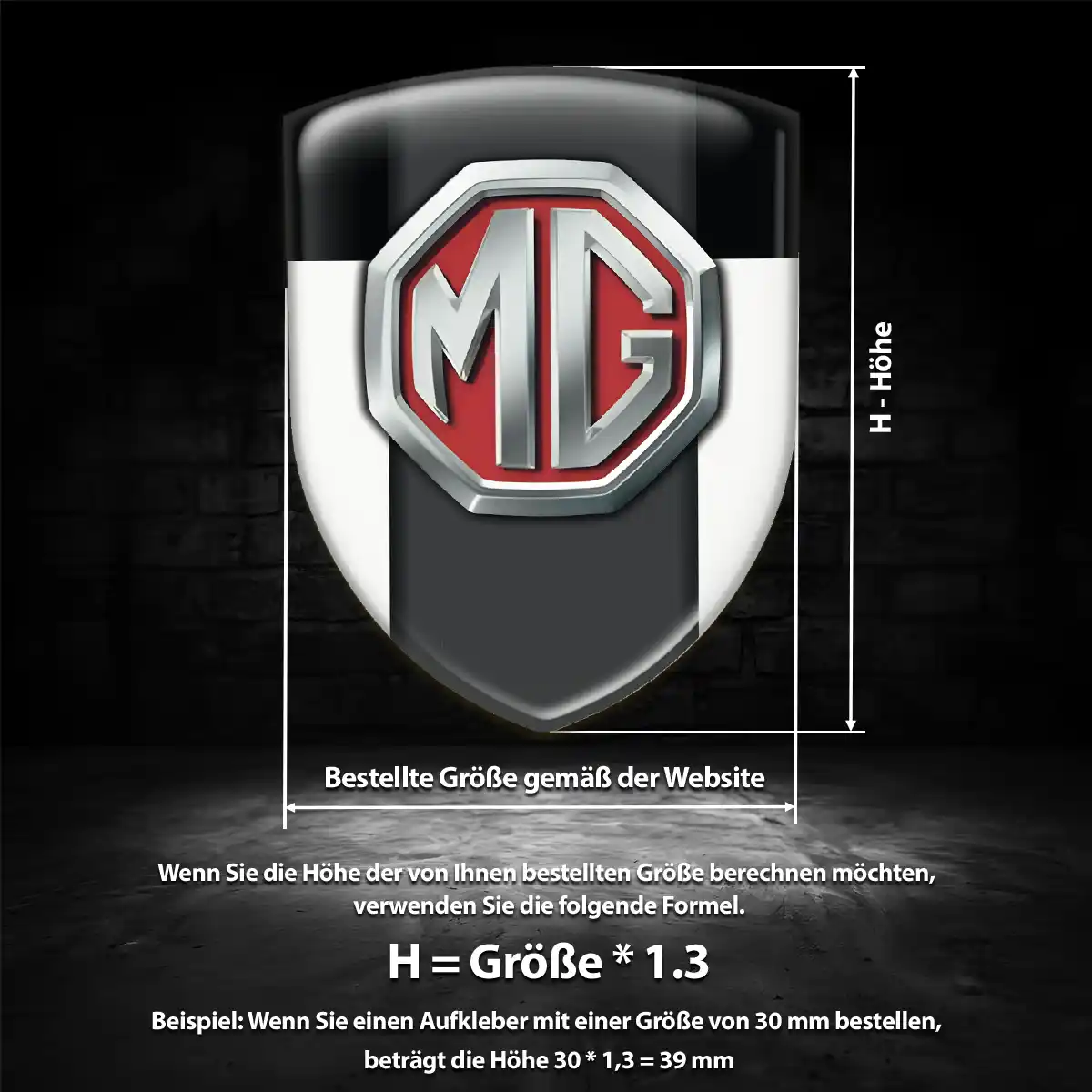 MG 3D Gel Aufkleber Silikon Auto Luxus-Edition