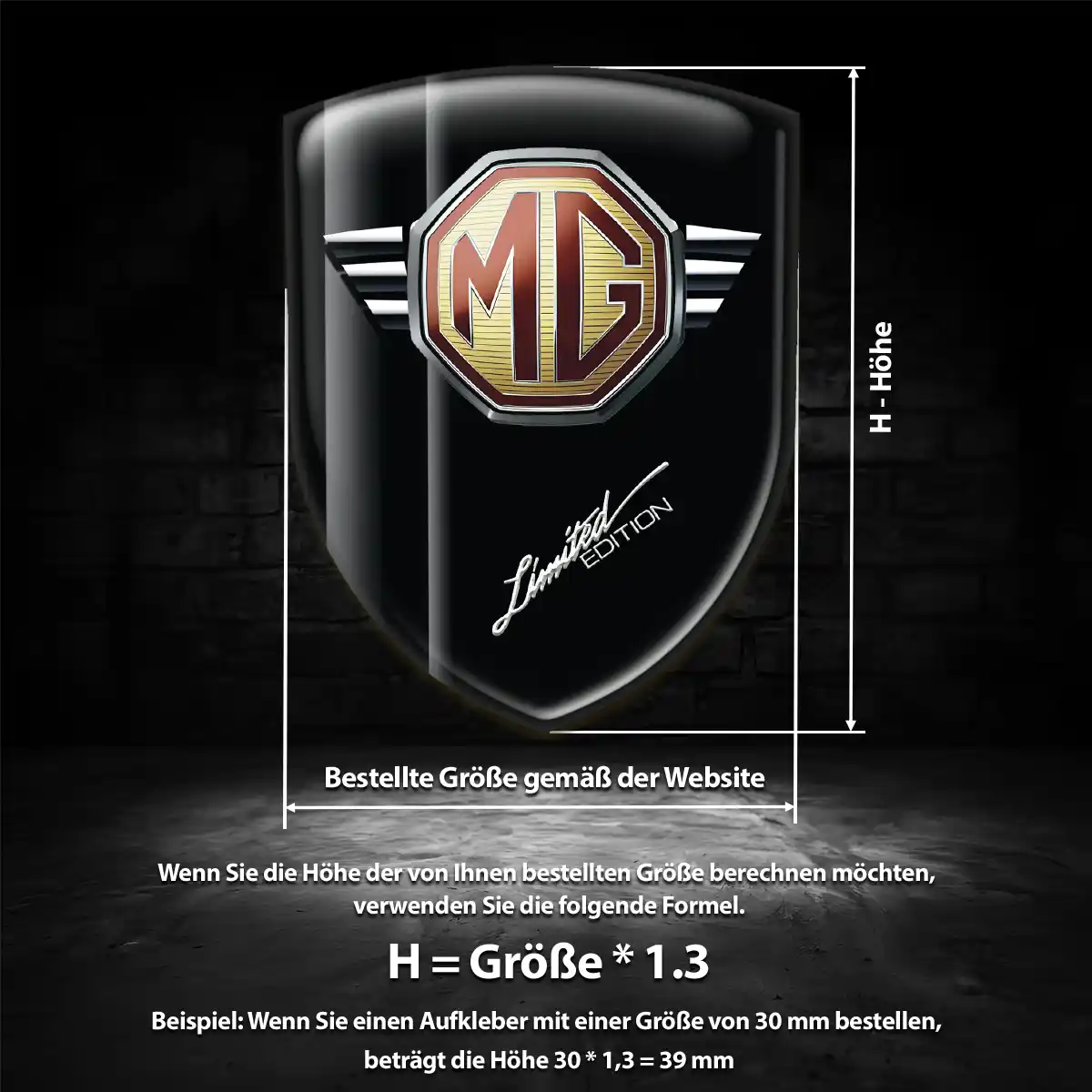 MG 3D Gel Aufkleber Silikon Auto Markenedition