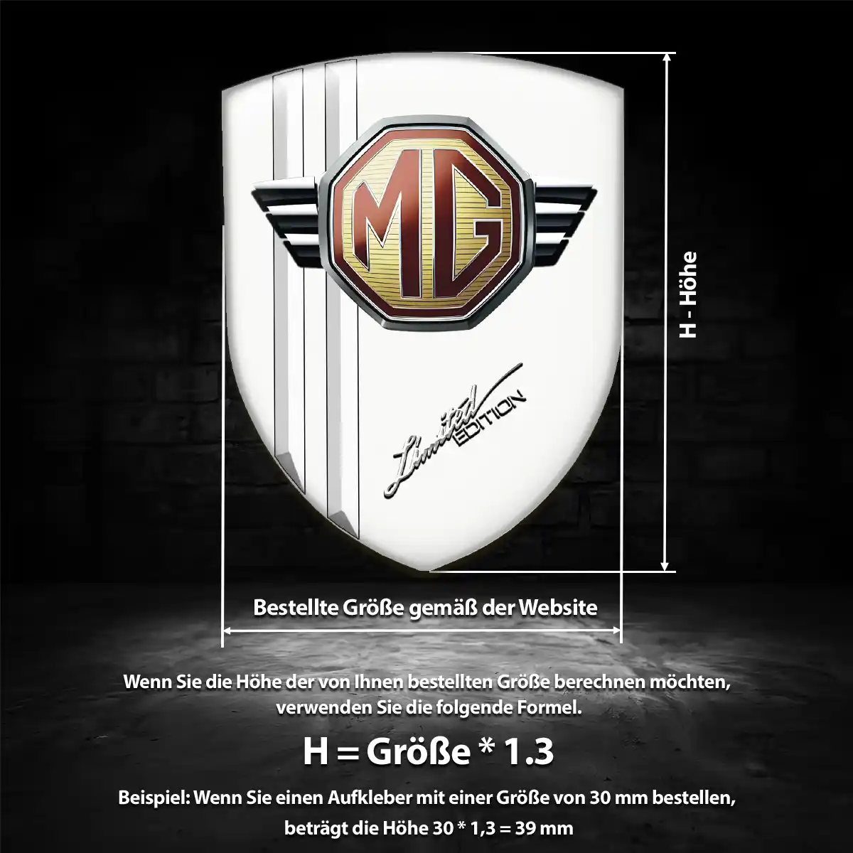 MG 3D Gel Aufkleber Silikon Auto Modernes Design