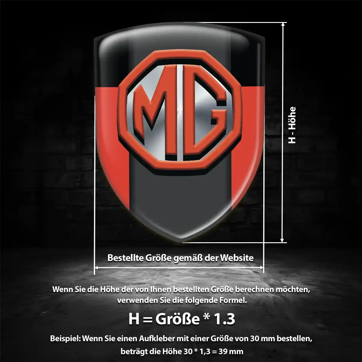 MG 3D Gel Aufkleber Silikon Auto Premium-Edition