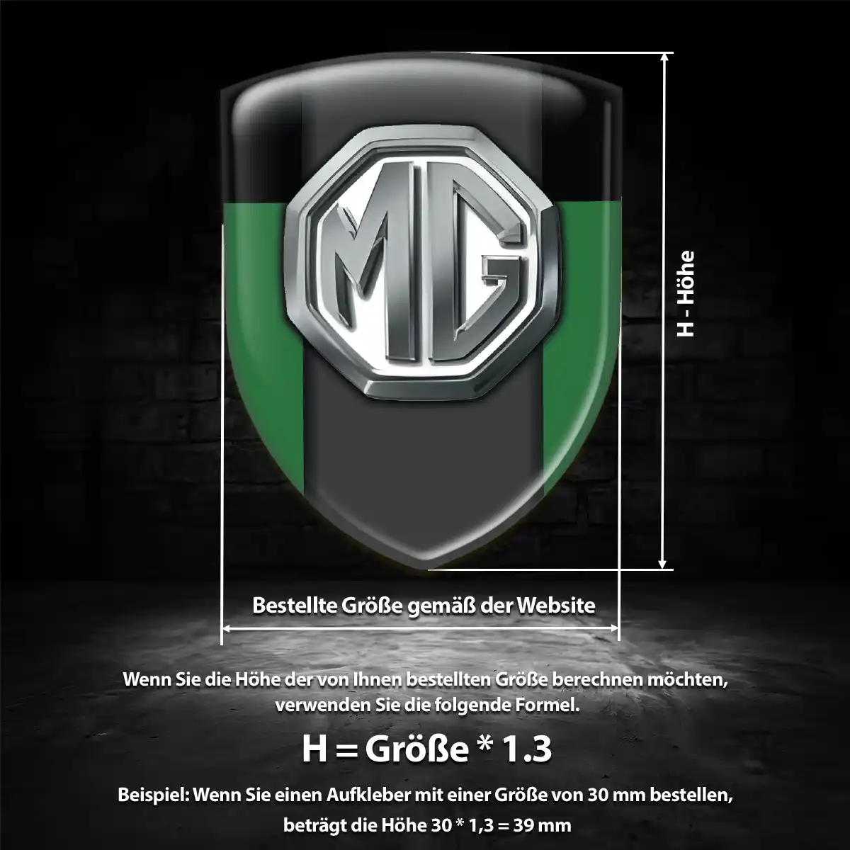 MG 3D Gel Aufkleber Silikon Auto Premiumqualität