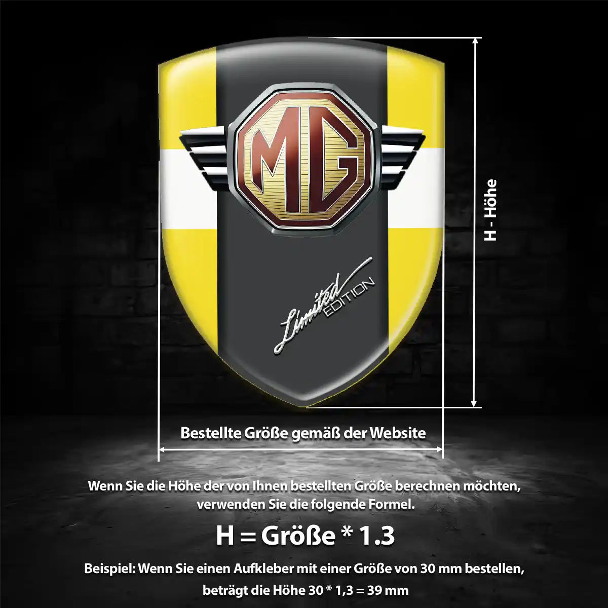MG 3D Gel Aufkleber Silikon Auto Stilvolles Design