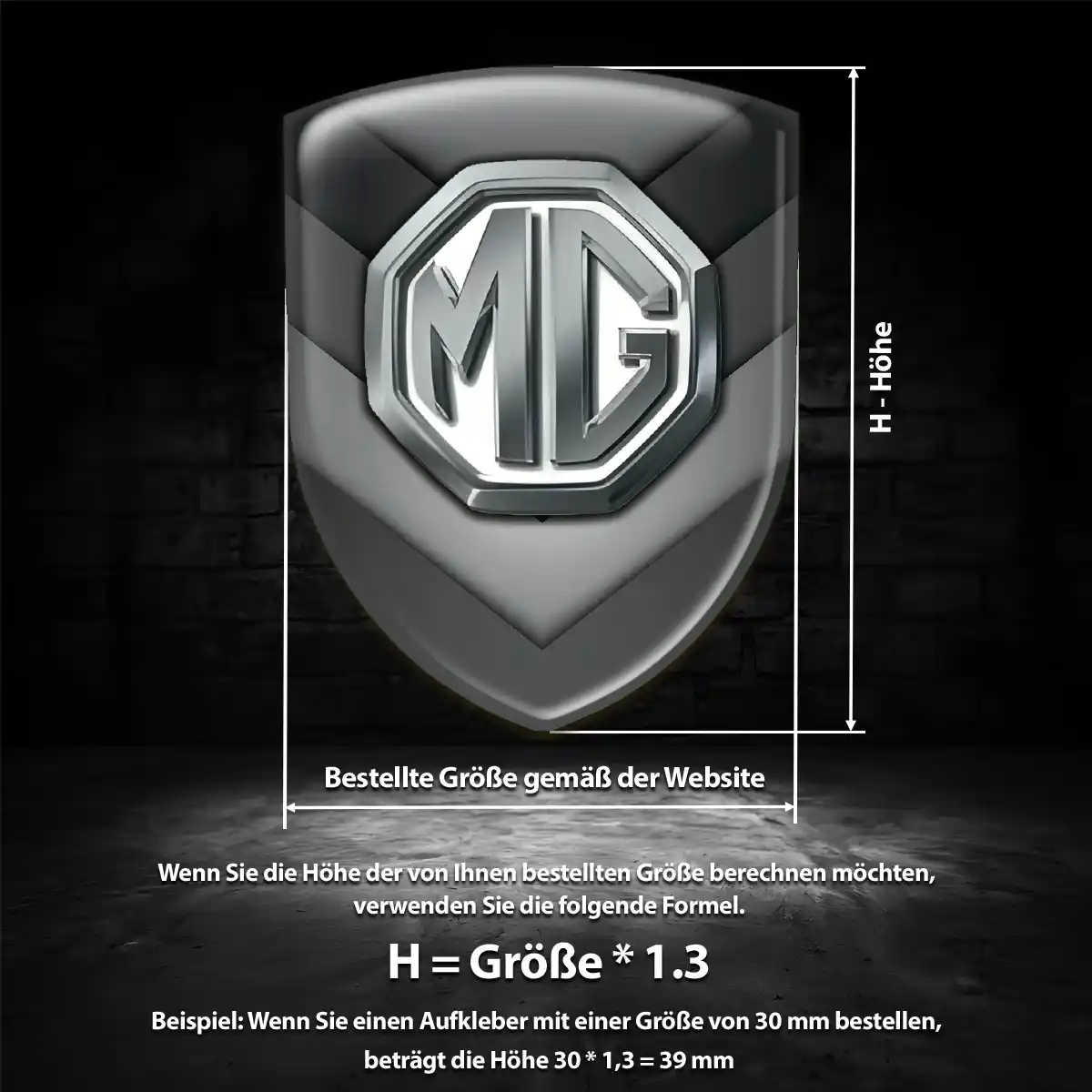MG 3D Gel Aufkleber Silikon Auto Tuningfahrzeug