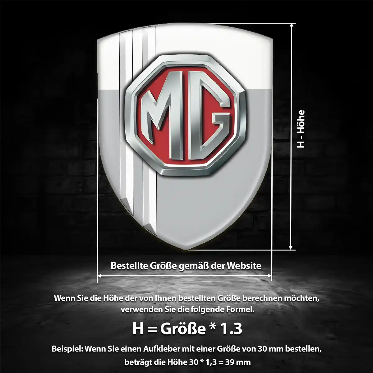 MG 3D Gel Aufkleber Silikon Hochwertiges Harz