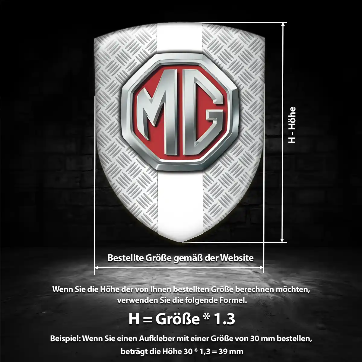 MG 3D Gel Aufkleber Silikon Markenedition