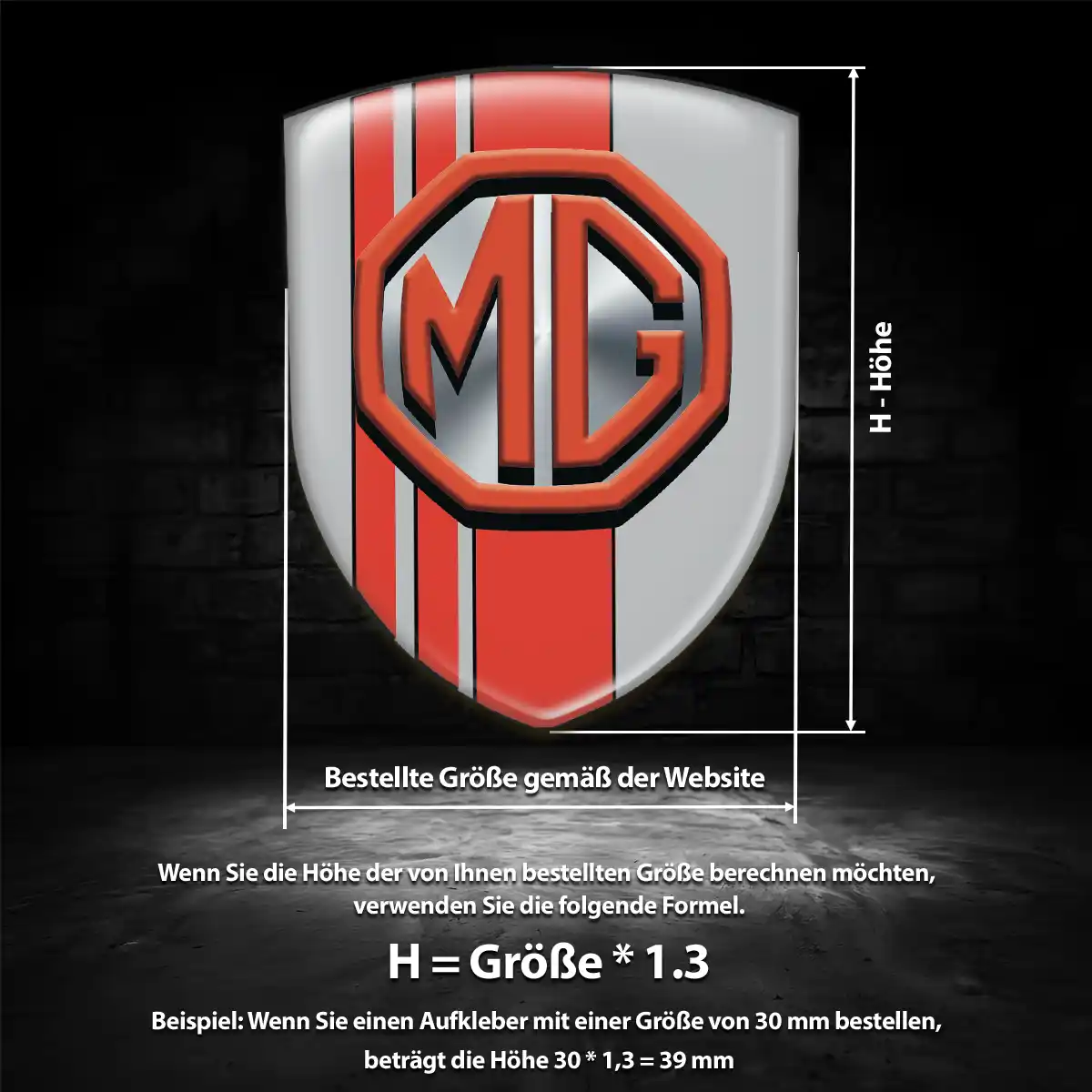 MG 3D Gel Aufkleber Silikon Stilvolles Design