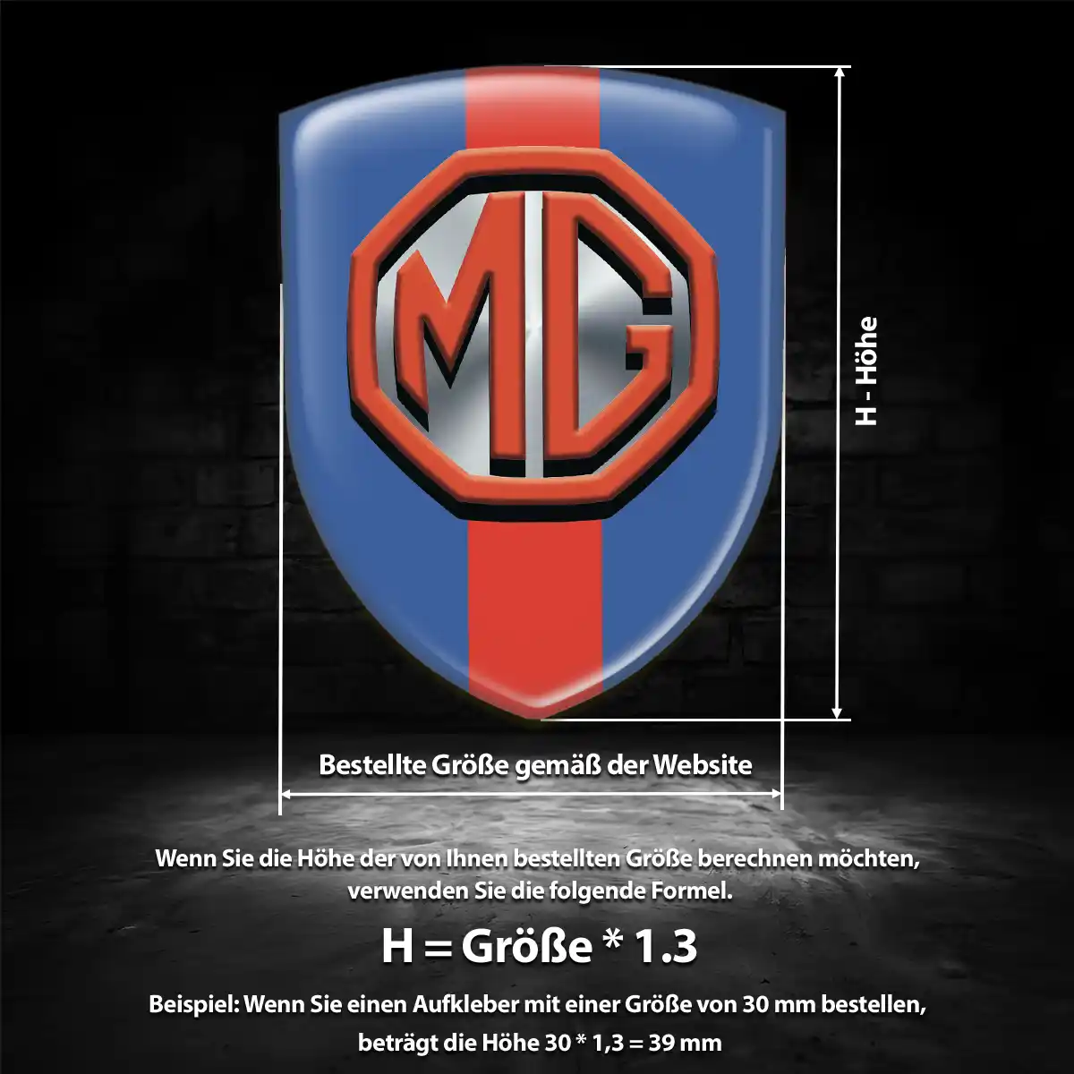 MG 3D Gel Aufkleber Silikon Tuningfahrzeug