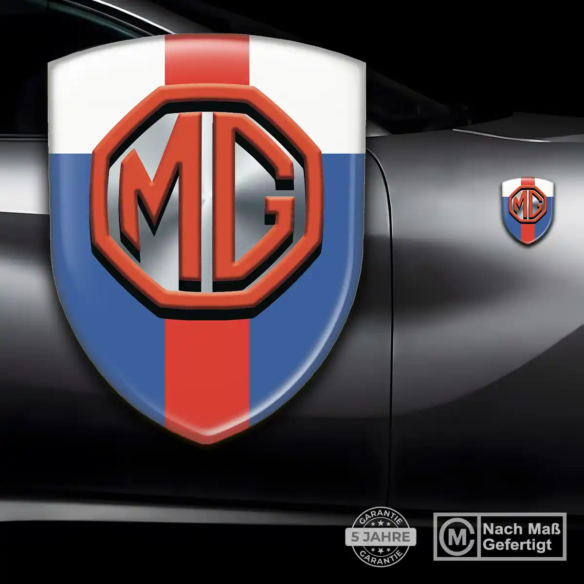 MG 3D Gel Aufkleber Wappen Auto Edles Design