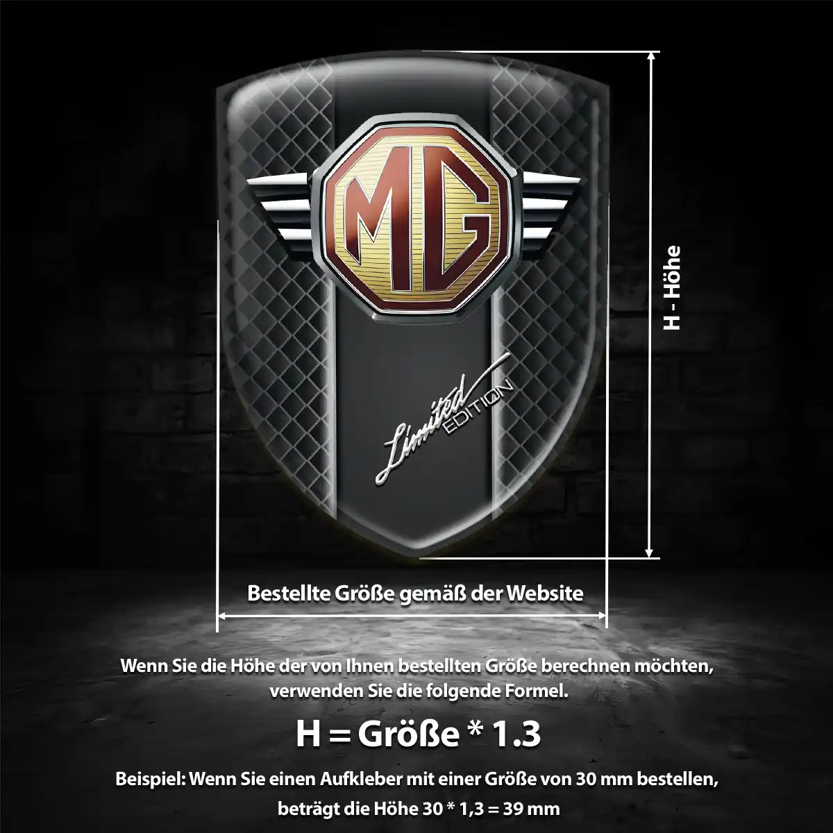 MG 3D Gel Aufkleber Wappen Auto Hohe Qualität