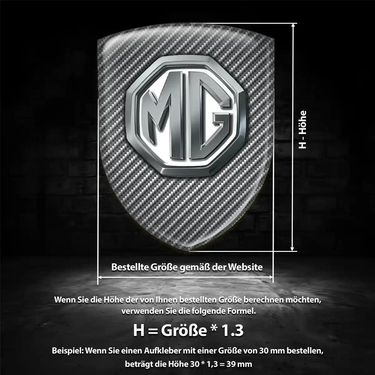 MG 3D Gel Aufkleber Wappen Auto Limitierte Auflage