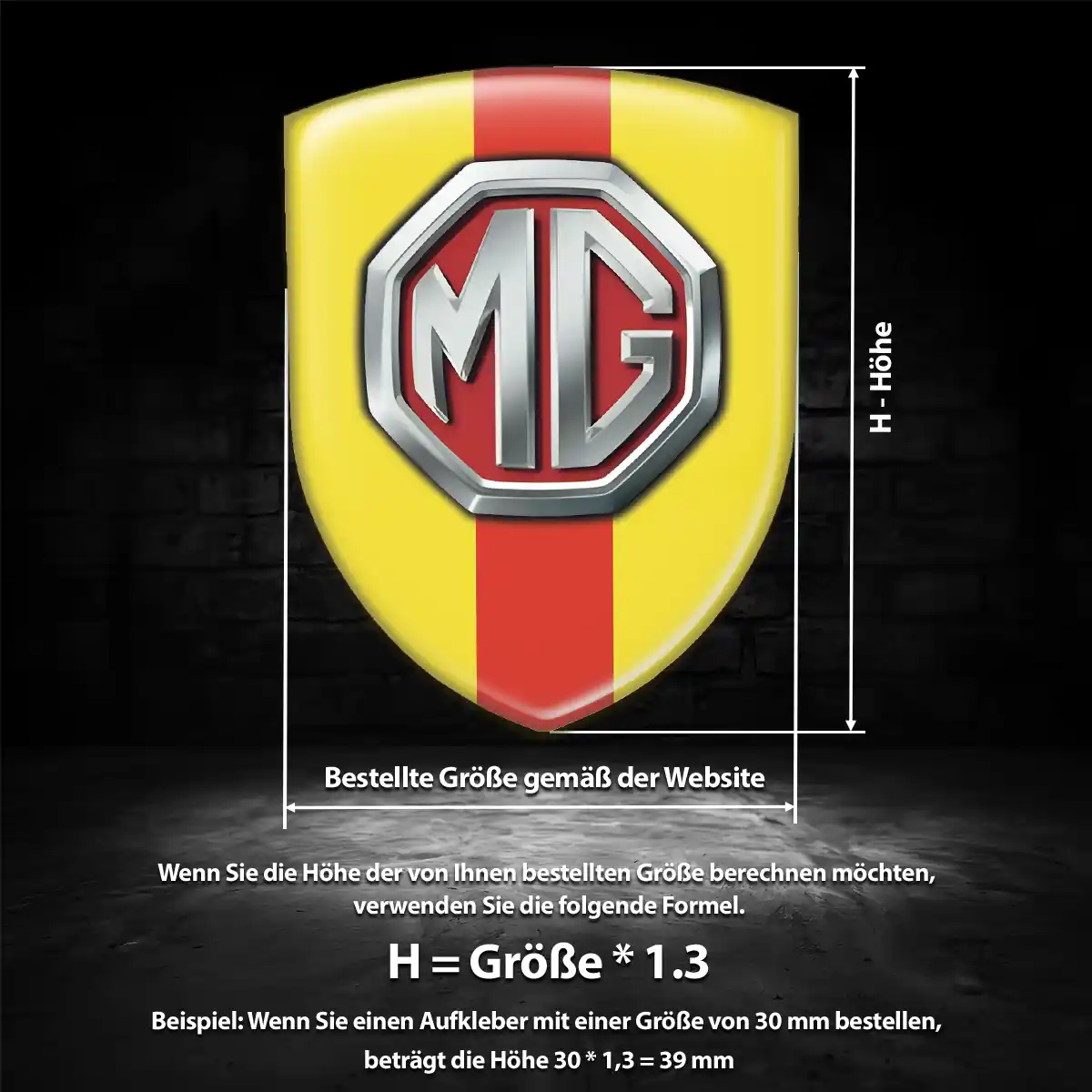 MG 3D Gel Aufkleber Wappen Auto Luxus-Edition
