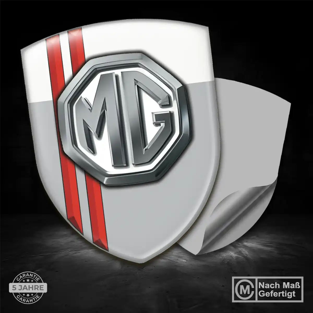 MG 3D Gel Aufkleber Wappen Auto Markenedition