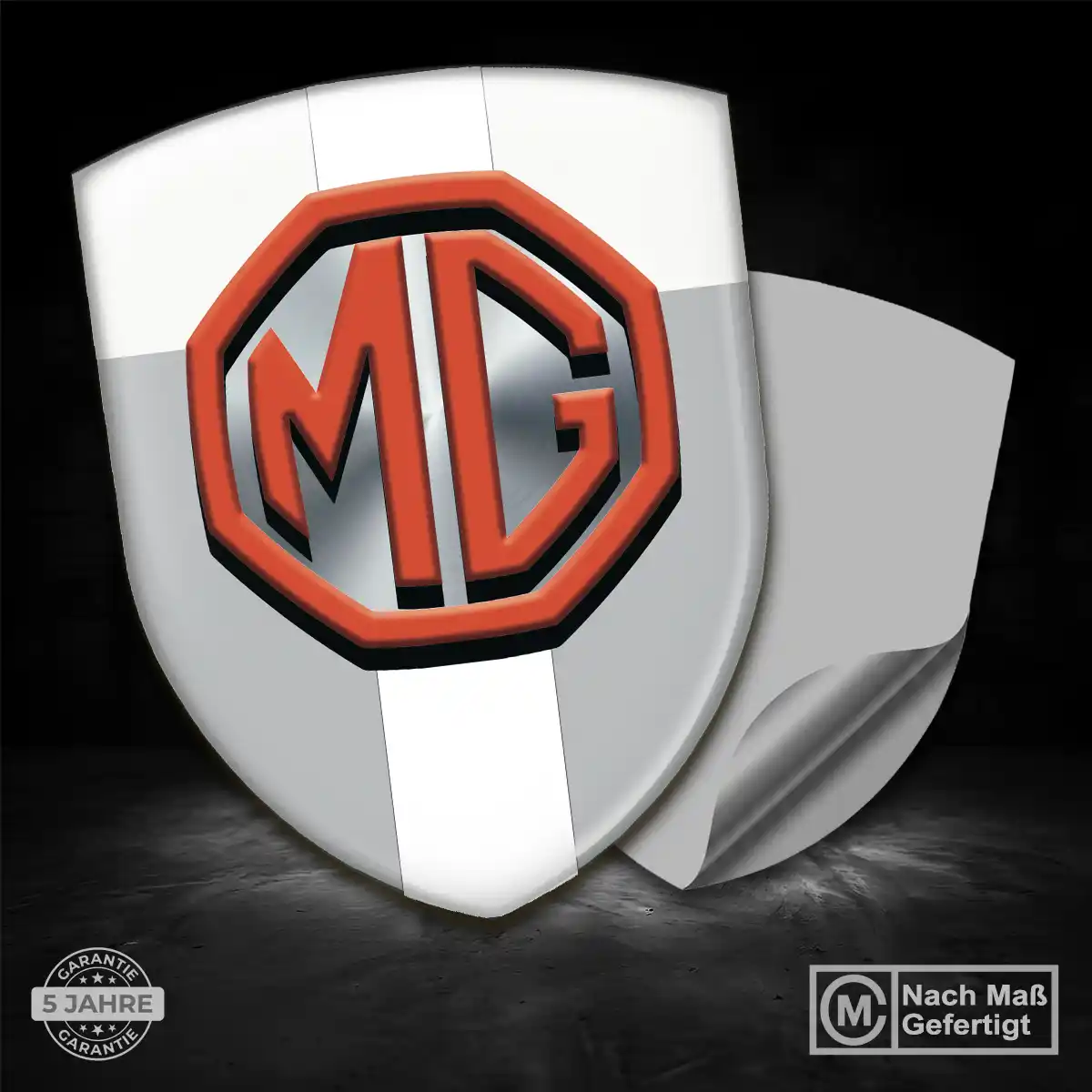 MG 3D Gel Aufkleber Wappen Edles Design