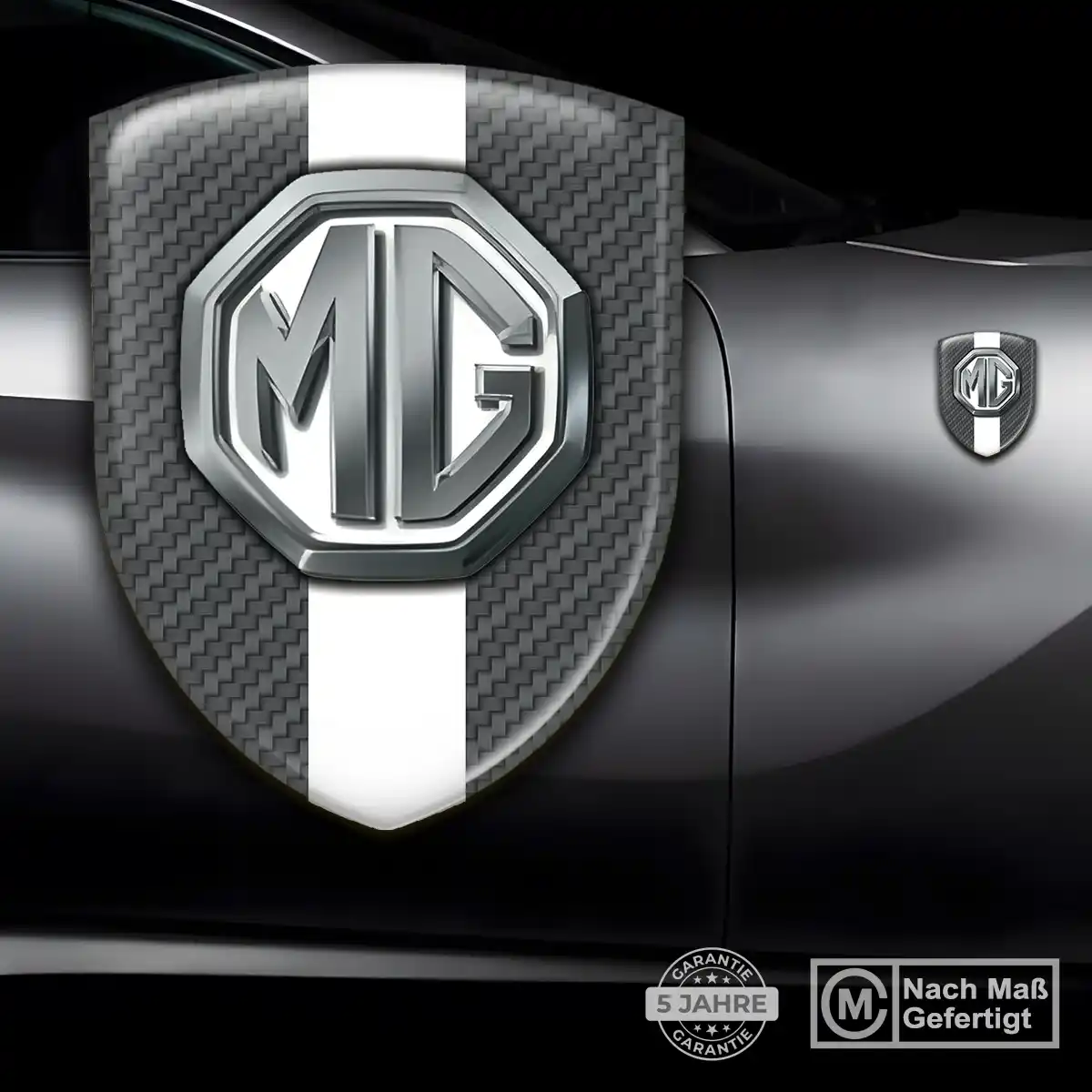 MG 3D Gel Aufkleber Wappen Elegantes Design
