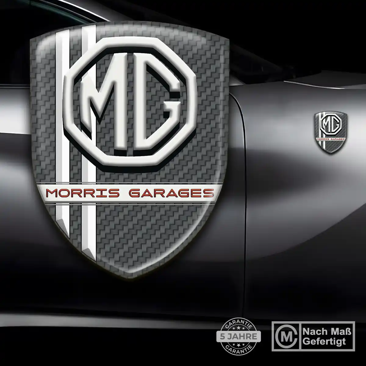 MG 3D Gel Aufkleber Wappen Modernes Design