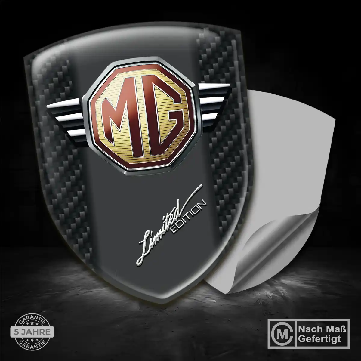 MG 3D Gel Aufkleber Wappen Stilvolles Design