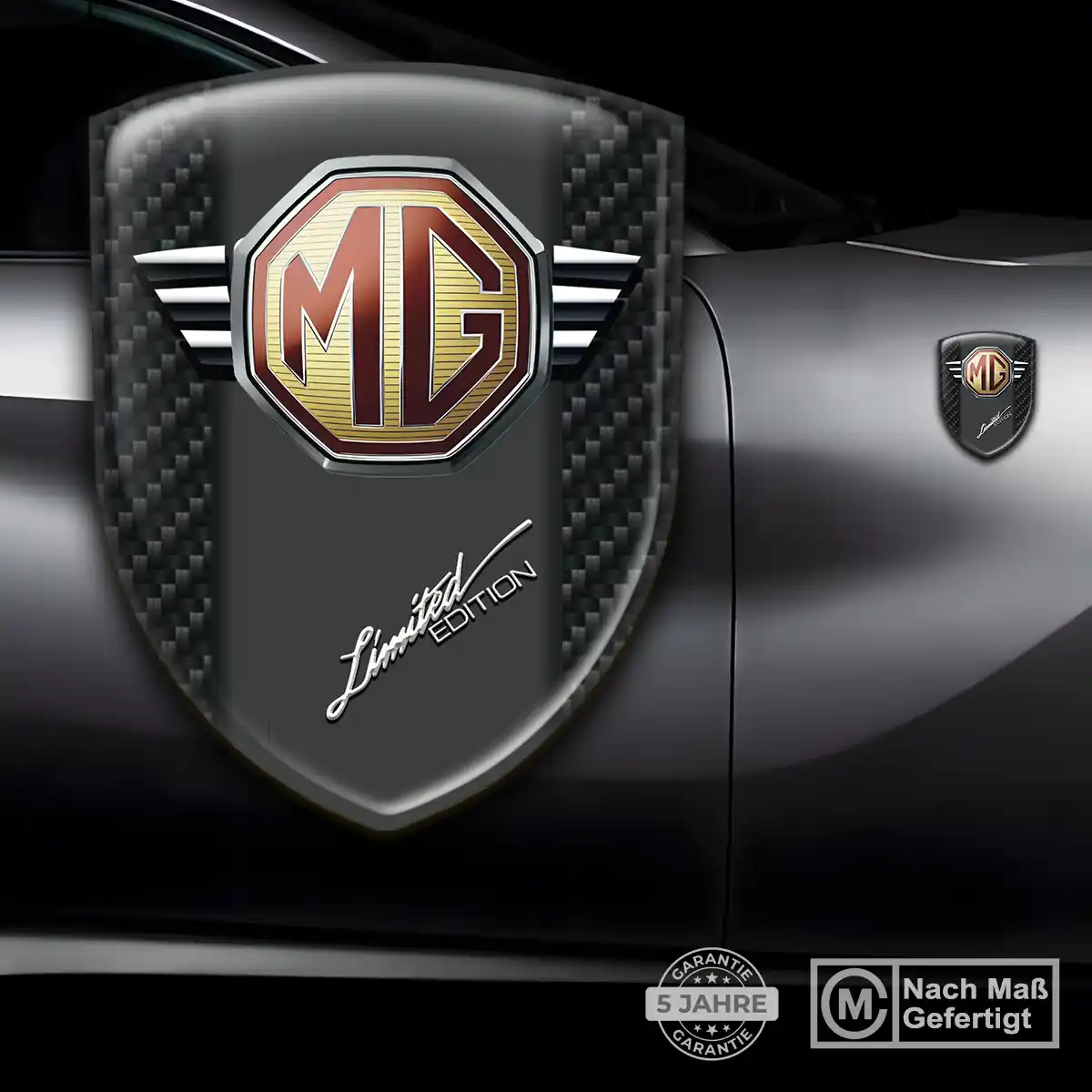 MG 3D Gel Aufkleber Wappen Stilvolles Design