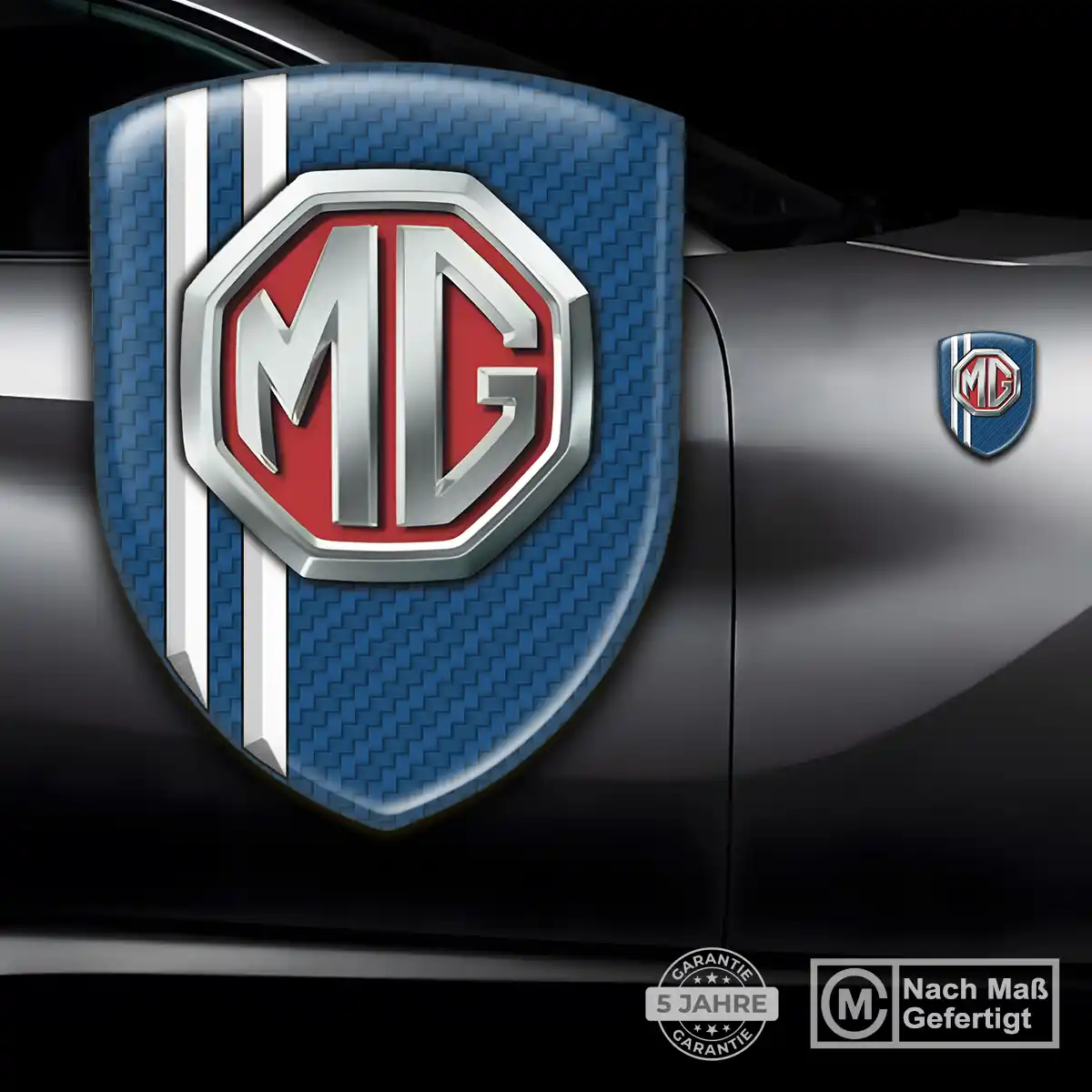 MG 3D Gel Aufkleber Wappen Tuningfahrzeug