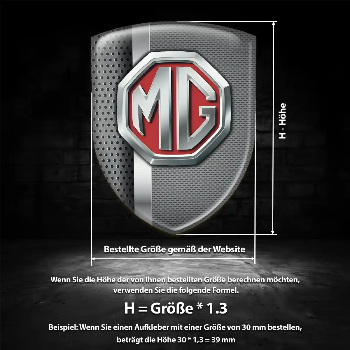 MG Aufkleber 3D Gel Emblem Auto Edles Design