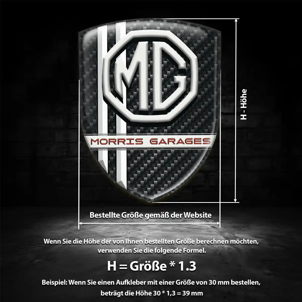 MG Aufkleber 3D Gel Emblem Auto Elegantes Design