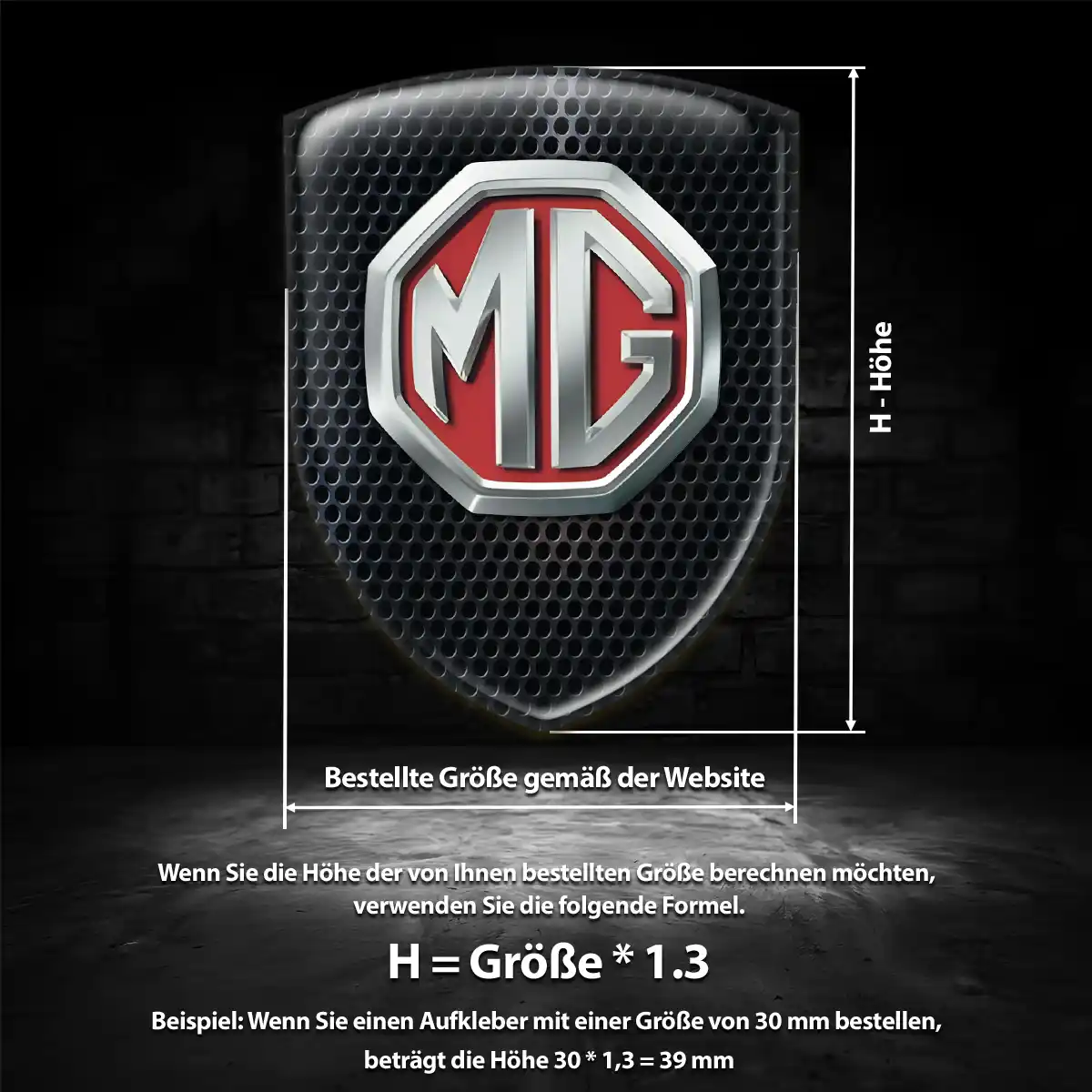 MG Aufkleber 3D Gel Emblem Auto Exterieurdesign