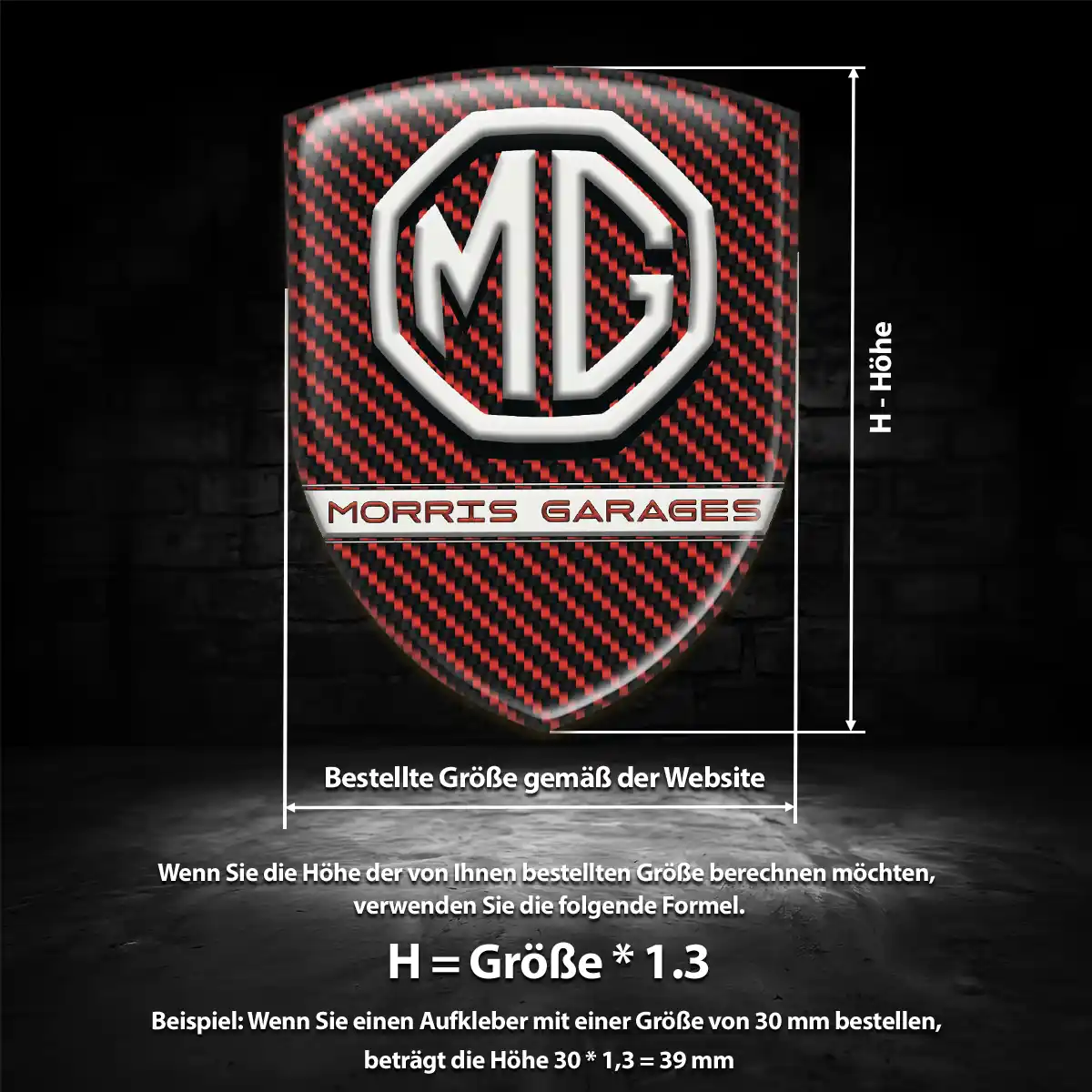 MG Aufkleber 3D Gel Emblem Auto Hohe Qualität