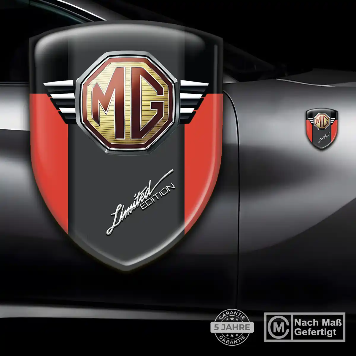 MG Aufkleber 3D Gel Emblem Auto Limitierte Auflage