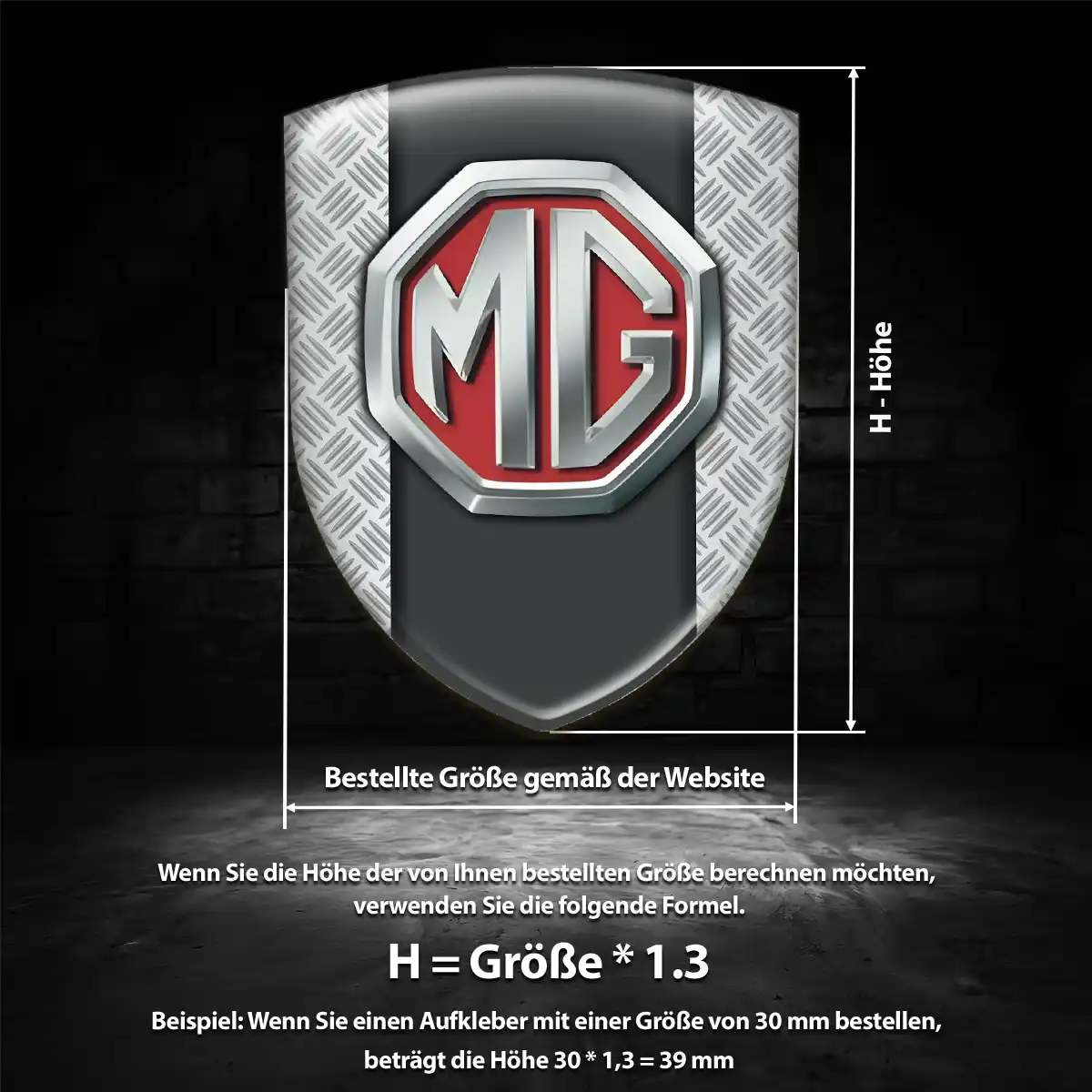 MG Aufkleber 3D Gel Emblem Auto Markenedition