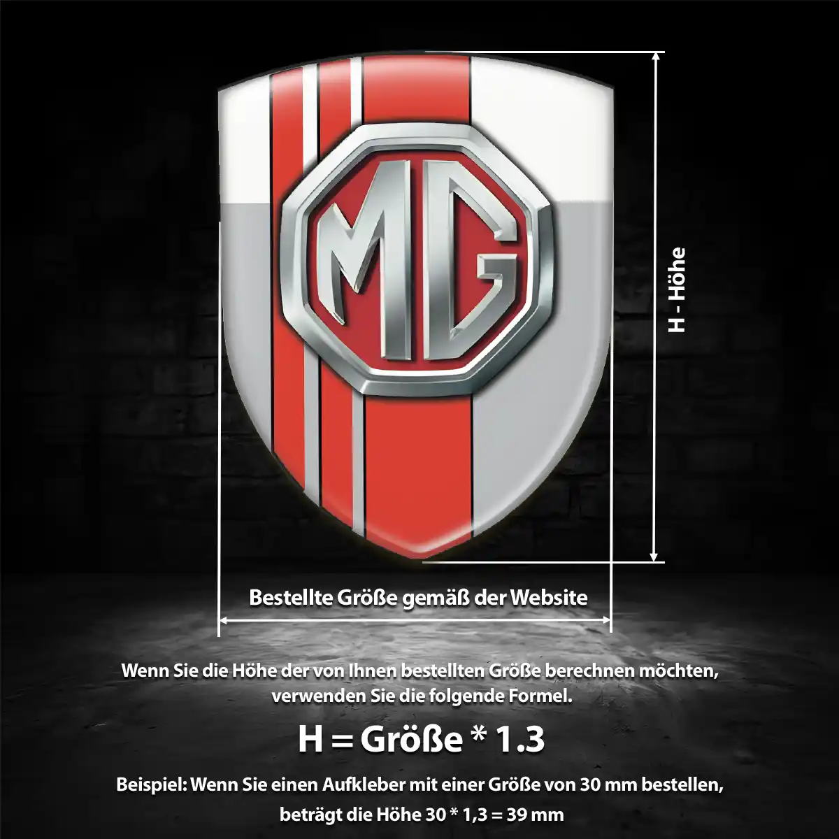 MG Aufkleber 3D Gel Emblem Auto Modernes Design