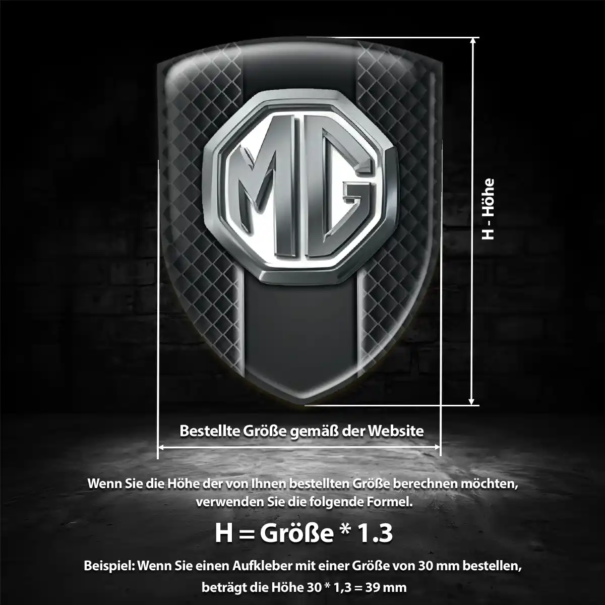 MG Aufkleber 3D Gel Emblem Auto Premiumqualität