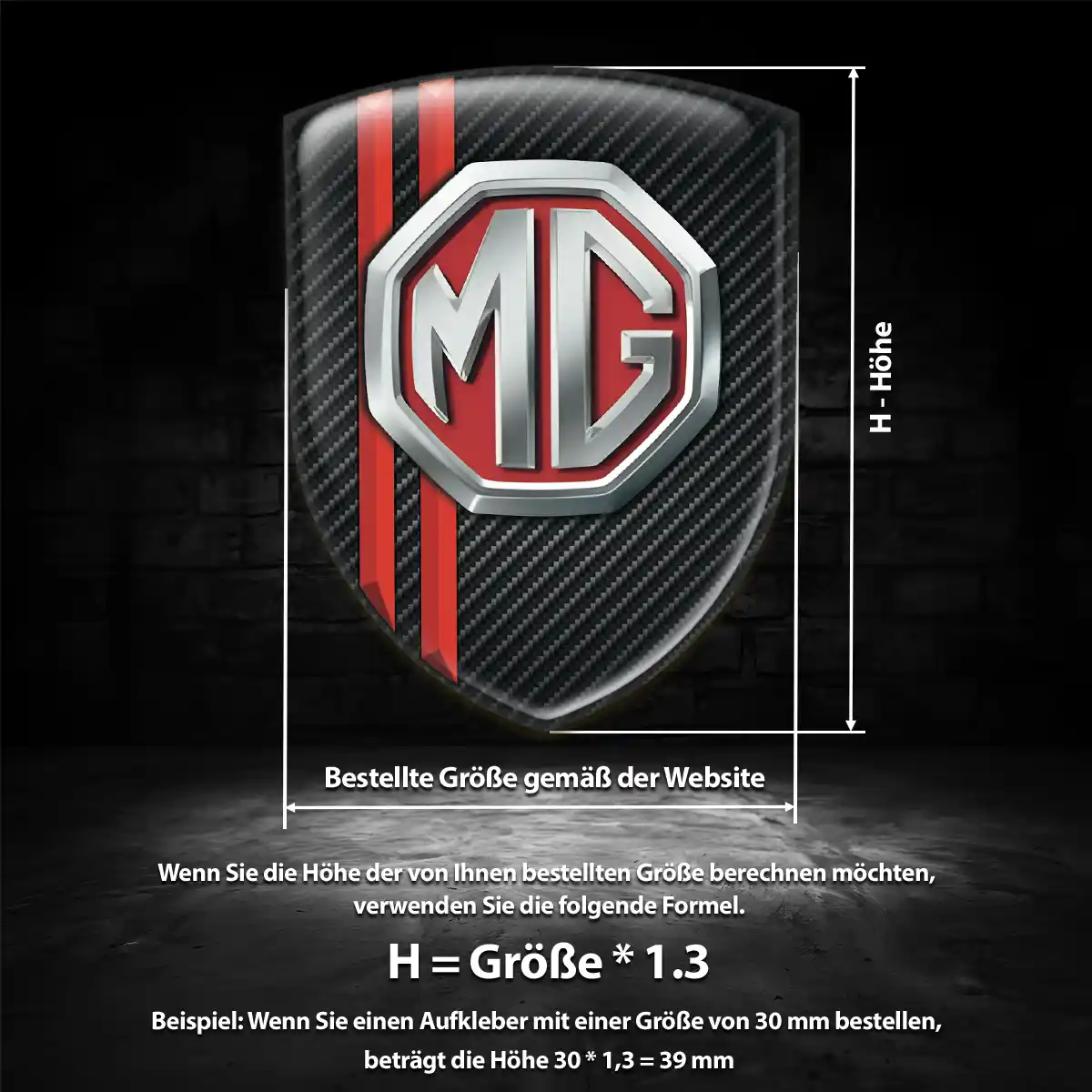 MG Aufkleber 3D Gel Emblem Auto Stilvolles Design