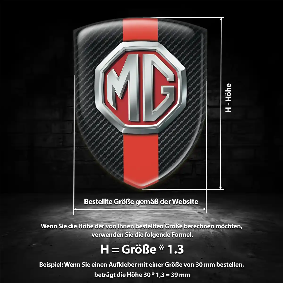 MG Aufkleber 3D Gel Emblem Auto Tuningfahrzeug