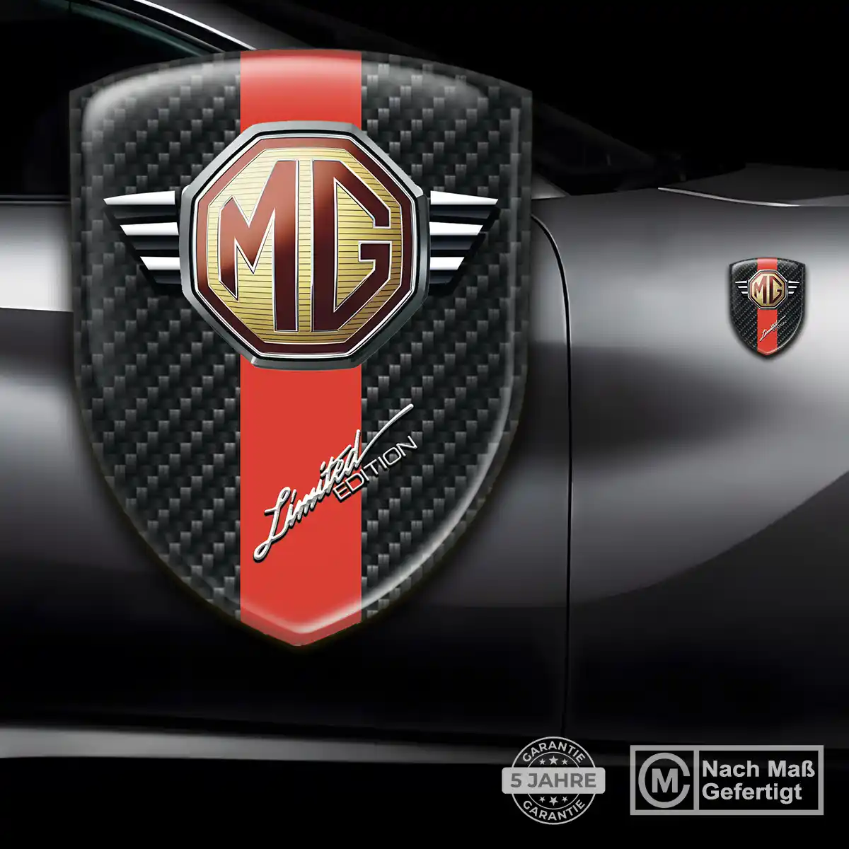 MG Aufkleber 3D Gel Emblem Edles Design