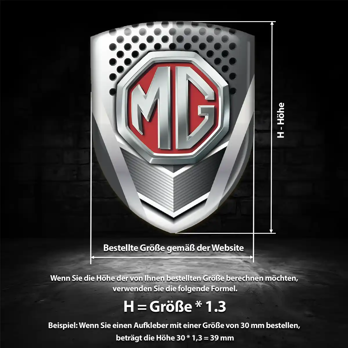 MG Aufkleber 3D Gel Emblem Exterieurdesign
