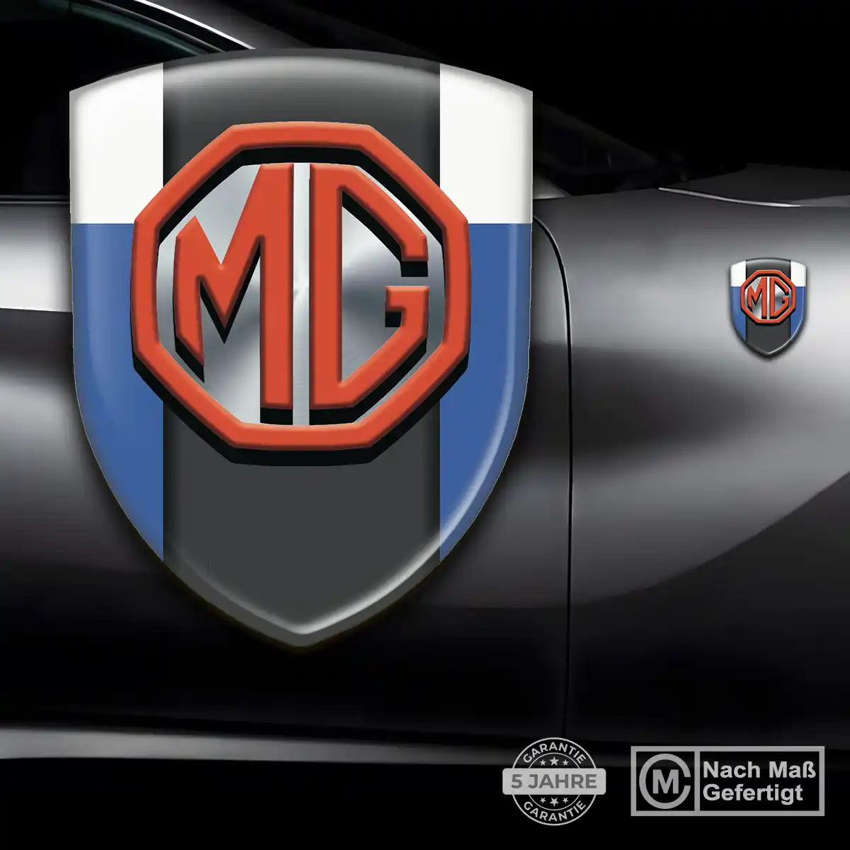 MG Aufkleber 3D Gel Emblem Hochwertiges Harz