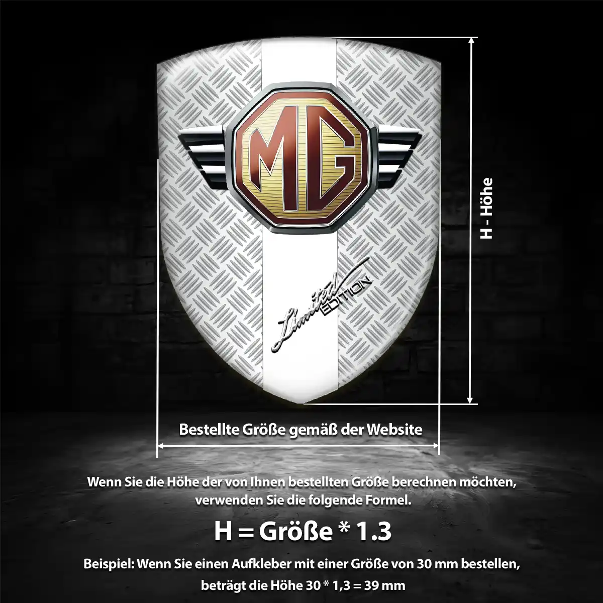 MG Aufkleber 3D Gel Emblem Hohe Qualität
