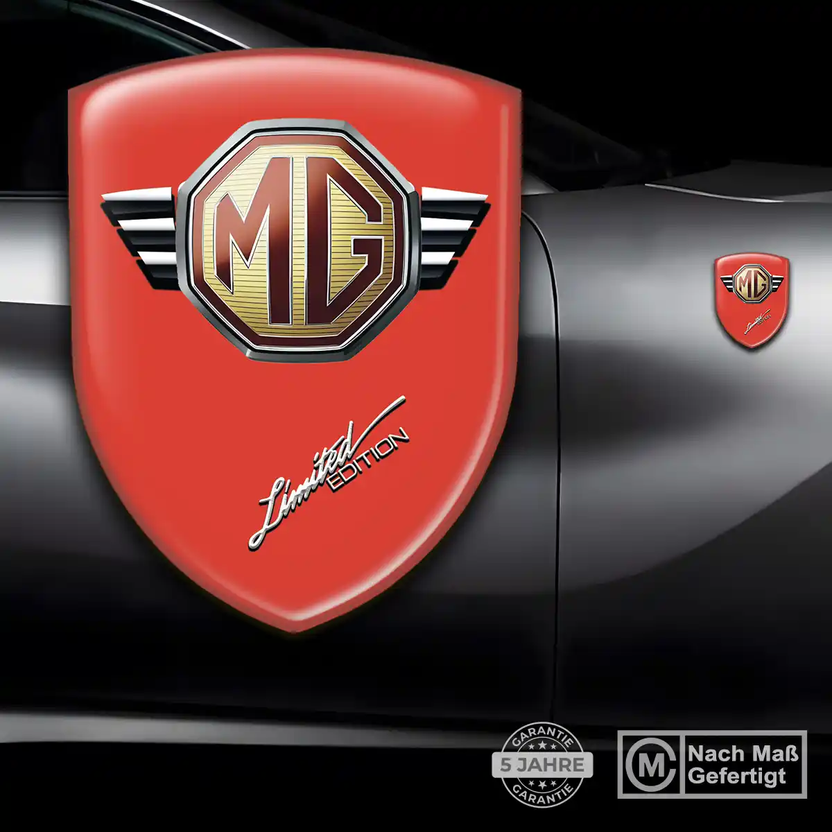 MG Aufkleber 3D Gel Emblem Limitierte Auflage