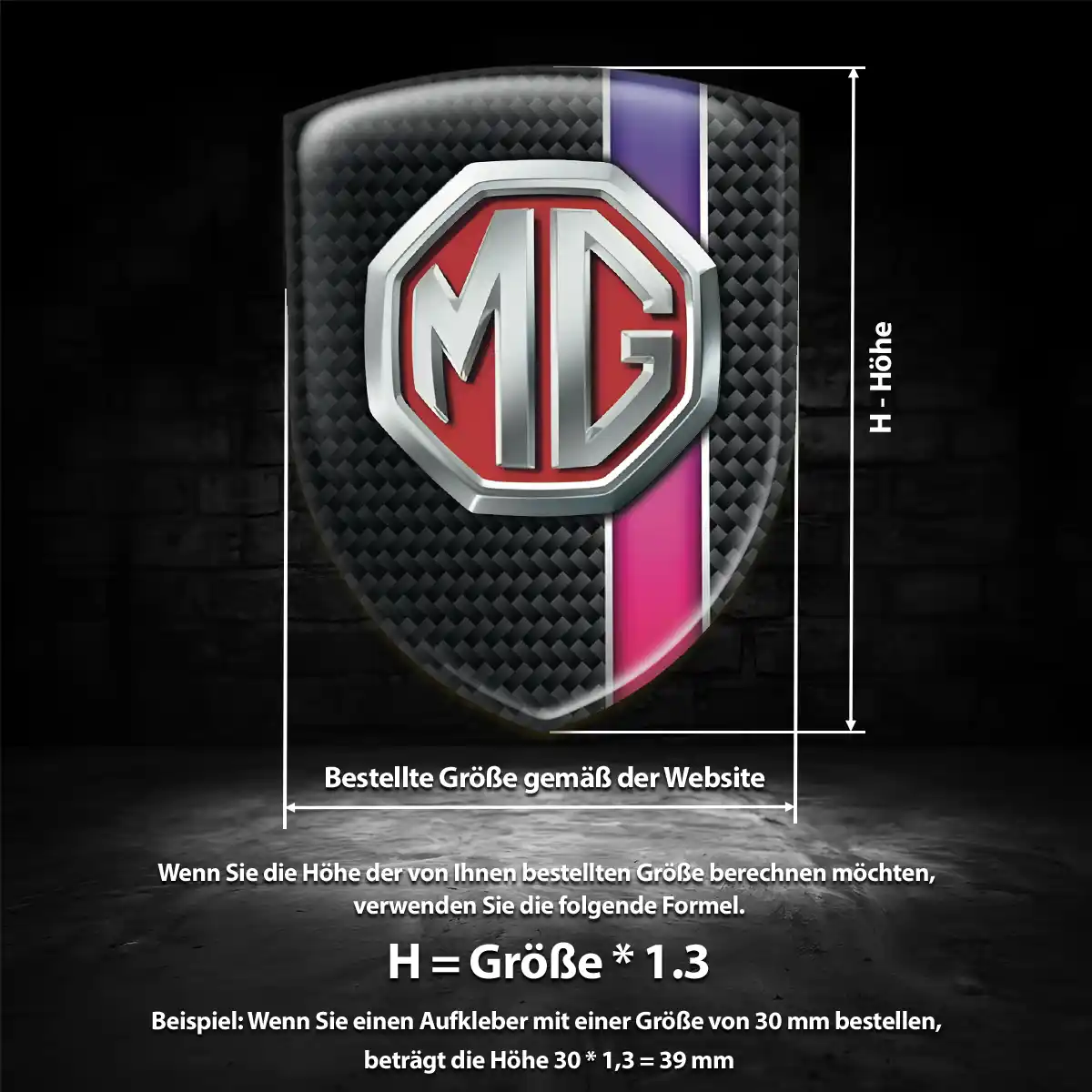 MG Aufkleber 3D Gel Emblem Luxus-Edition