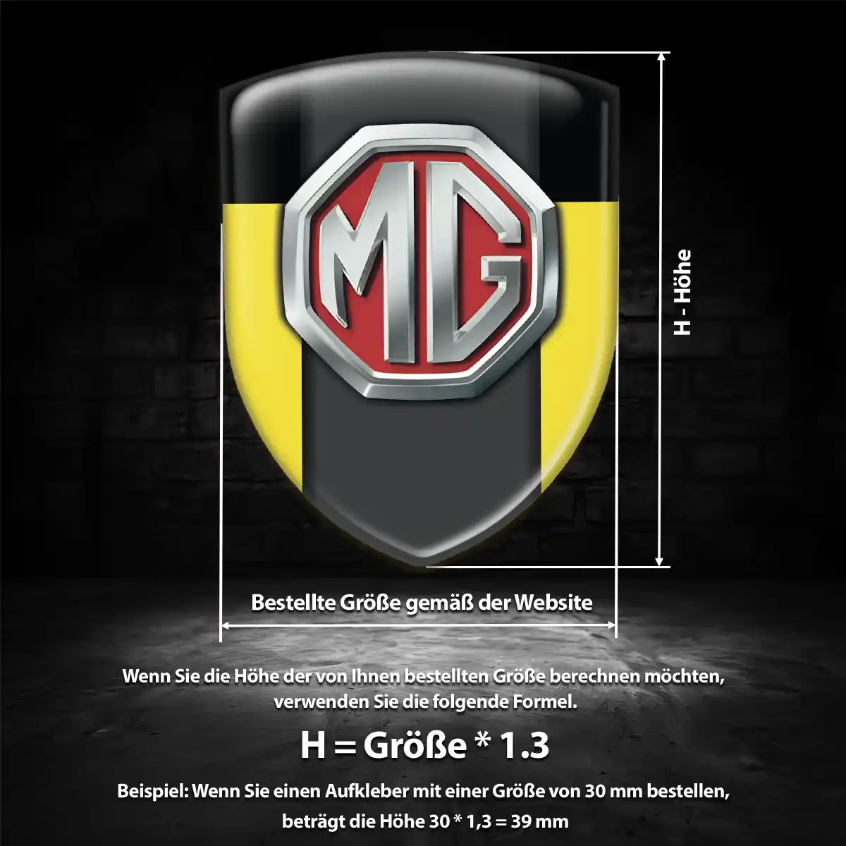MG Aufkleber 3D Gel Emblem Premium-Edition