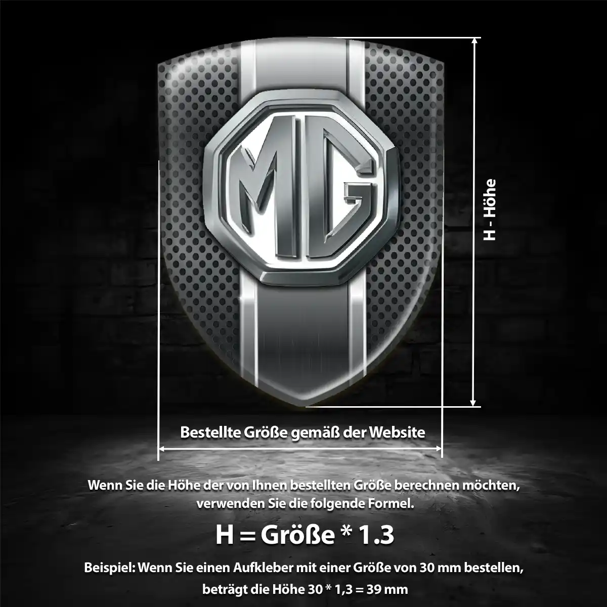MG Aufkleber 3D Gel Embleme Auto Elegantes Design