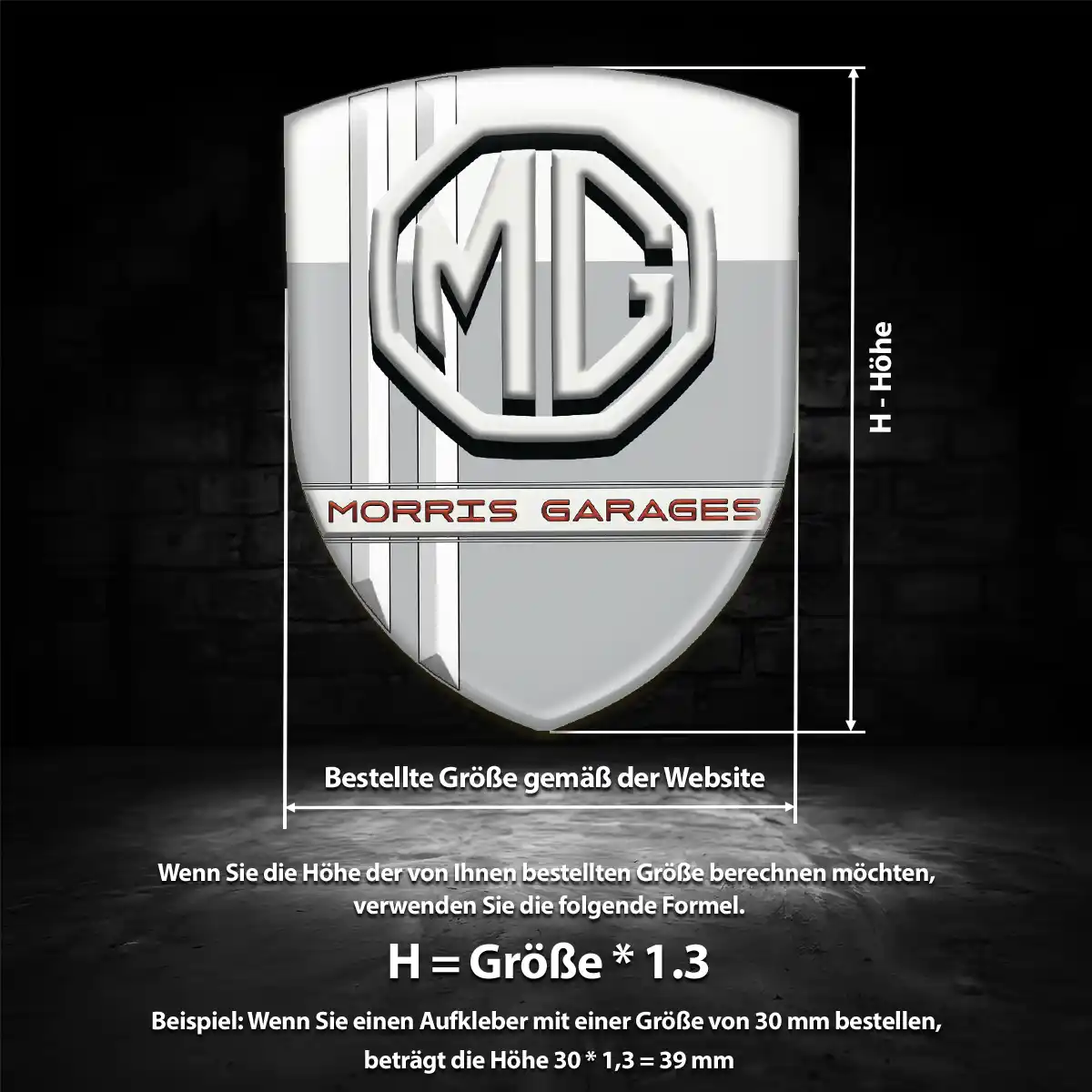 MG Aufkleber 3D Gel Embleme Auto Hochwertiges Harz
