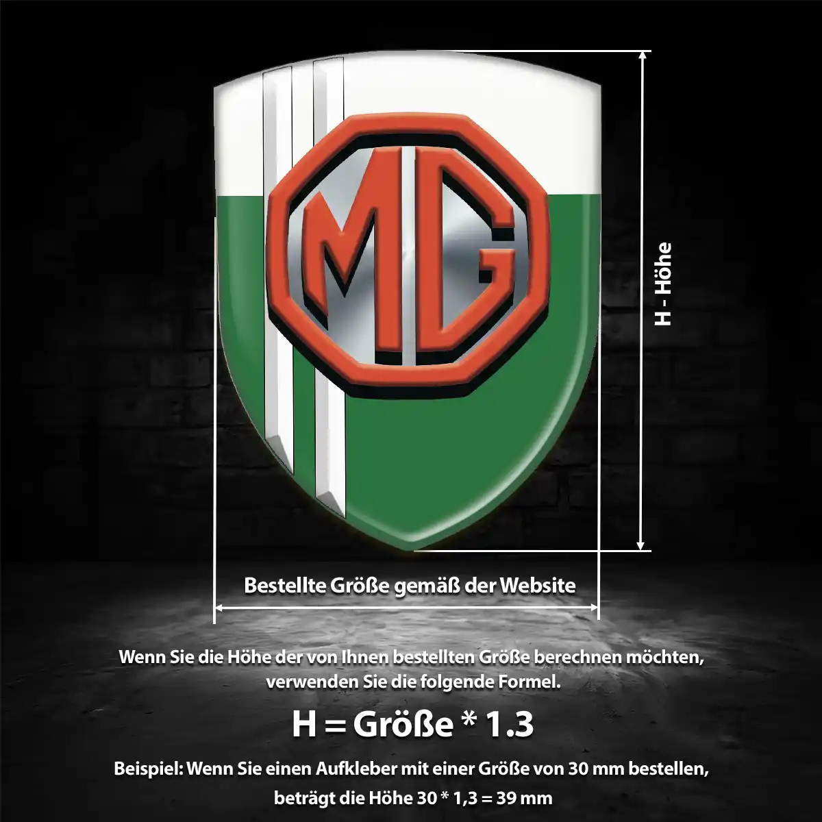 MG Aufkleber 3D Gel Embleme Auto Hohe Qualität
