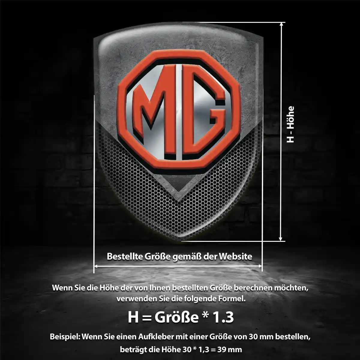 MG Aufkleber 3D Gel Embleme Auto Markenedition